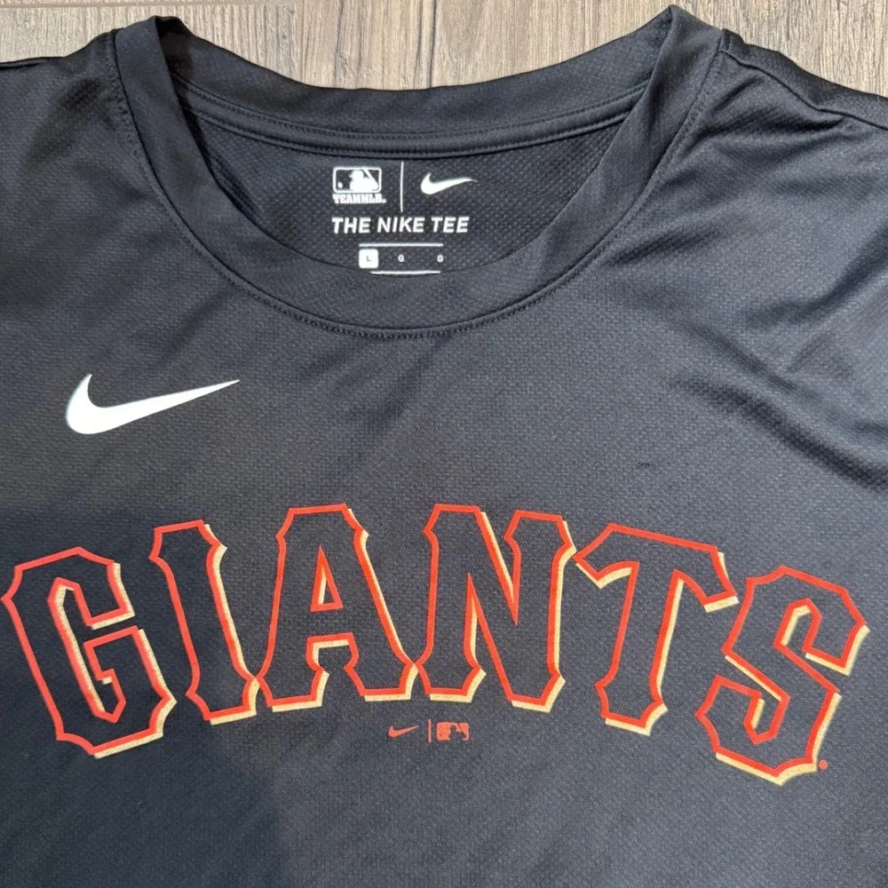 Nike Mens San Francisco Giants Black Team MLB The Nike Tee T Shirt Size L‎